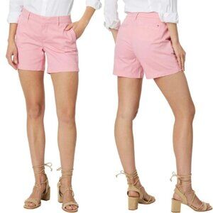 Tommy Hilfiger Women’s Chino Shorts Size 6 Pink Cotton Stretch Tailored Classic